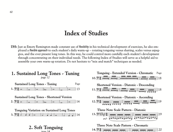 The Remington Warm-Up Studies for CC Tuba